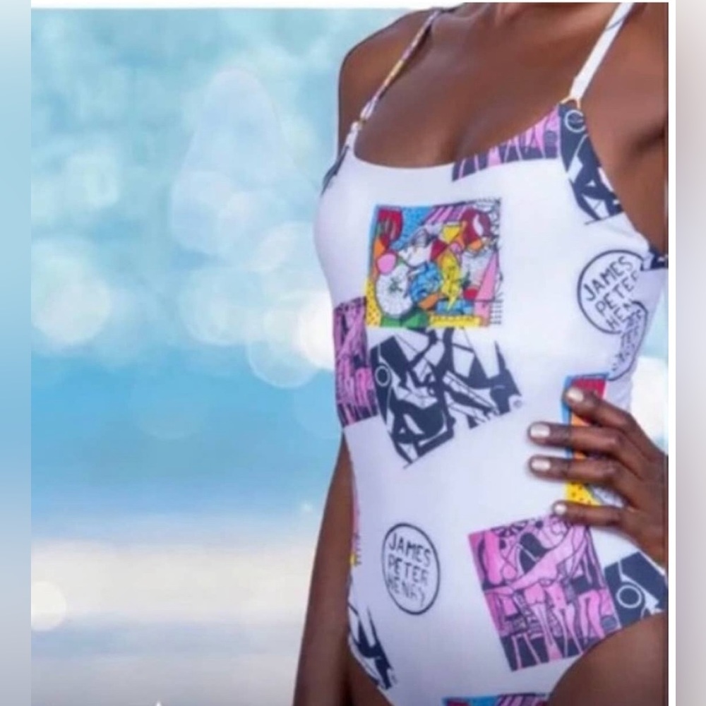 Swiminista James Peter Henry Marvelous Art Toss One Piece Swimsuit New